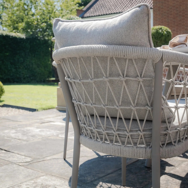 Morocco Outdoor Taupe Oval 6 Seater Dining Set Outdoor 