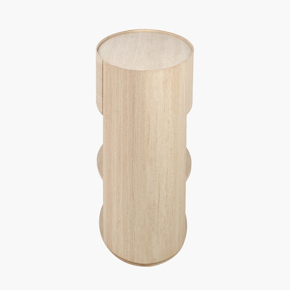 Moxin Travertine Effect 1 Drawer Console Table Furniture 