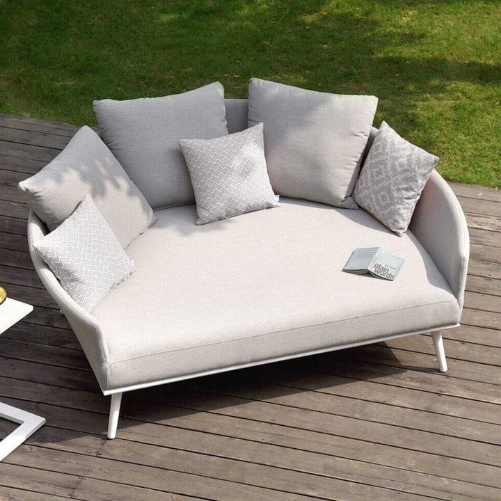 Mykonos Grey & White Outdoor Daybed Furniture 