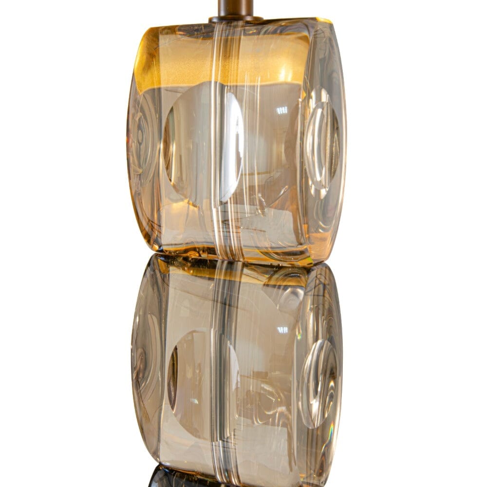 Mythos Bronze Glass Base Table Lamp Lighting 