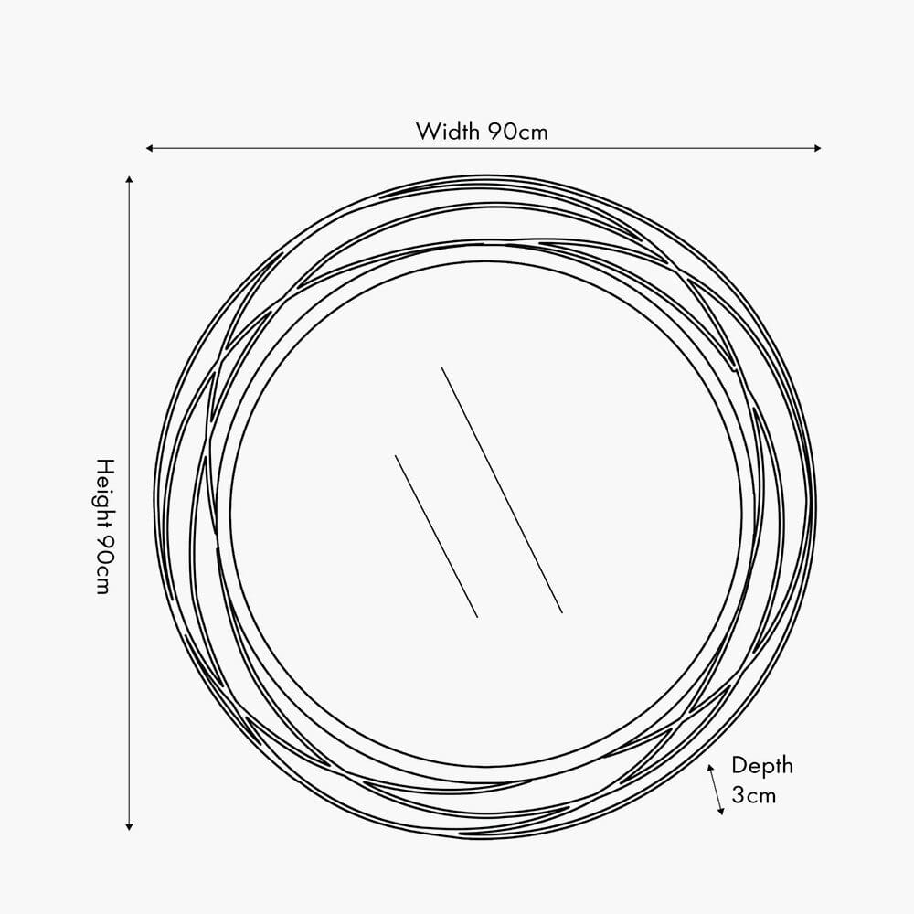 Nantes Black Round Wall Mirror Accessories 