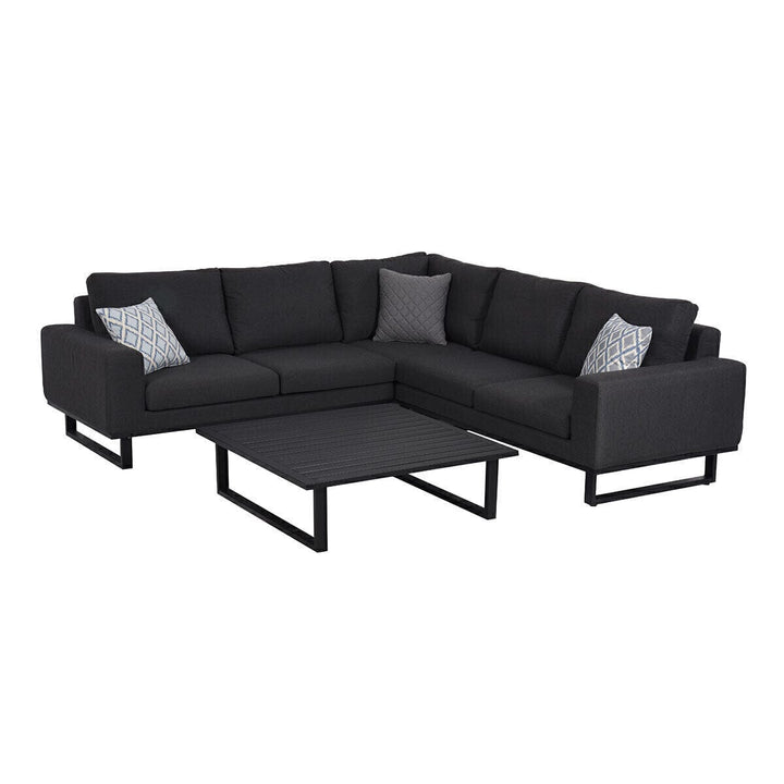 Naxos Charcoal Outdoor Corner Sofa with Coffee Table Furniture 