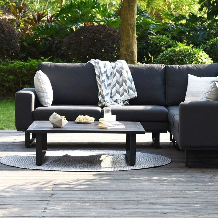 Naxos Charcoal Outdoor Corner Sofa with Coffee Table Furniture 