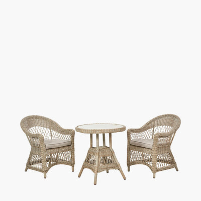 Naxos Outdoor Wicker Woven 2 Seater Dining Set Outdoor 