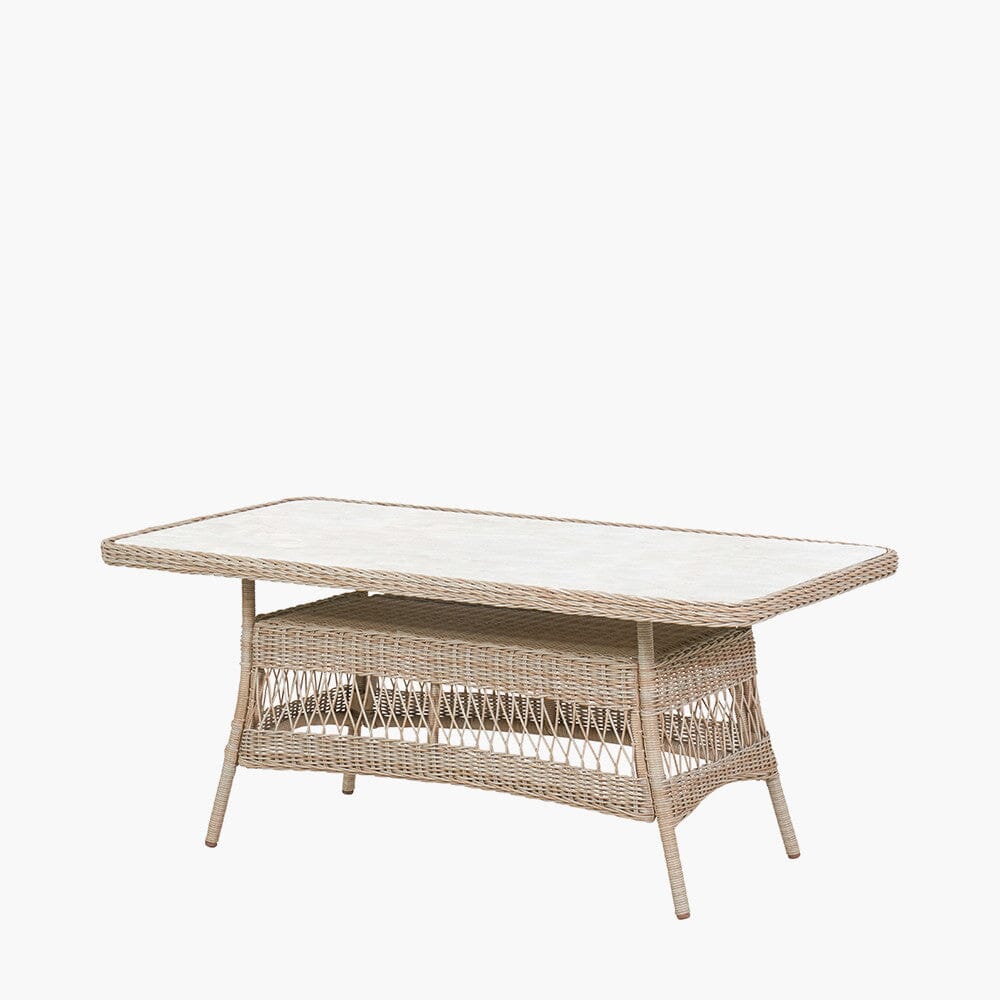 Naxos Outdoor Wicker Woven 6 Seater Dining Set Outdoor 