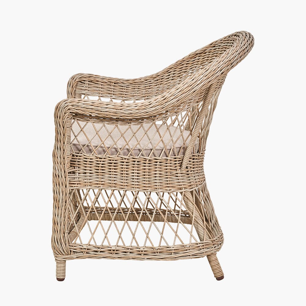 Naxos Outdoor Wicker Woven 6 Seater Dining Set Outdoor 