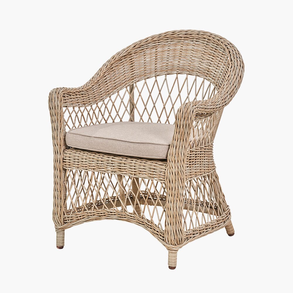 Naxos Outdoor Wicker Woven 6 Seater Dining Set Outdoor 