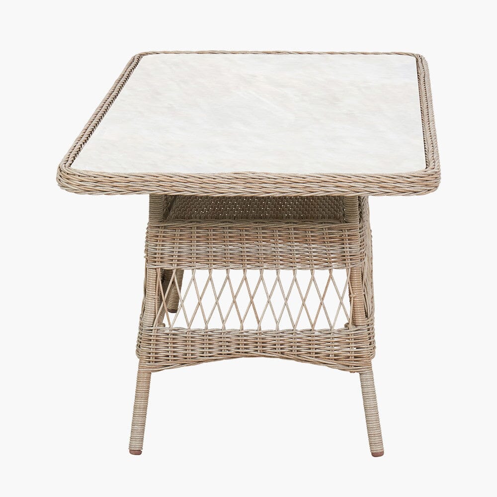 Naxos Outdoor Wicker Woven 6 Seater Dining Set Outdoor 