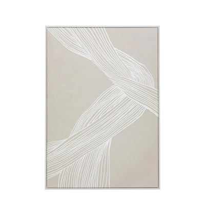 Nelly Taupe Abstract Lines Framed Wall Art - II Accessories 