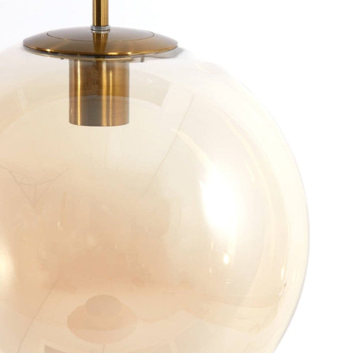 Nemia Gold & Amber Glass 3 Pendant Ceiling Light Lighting 
