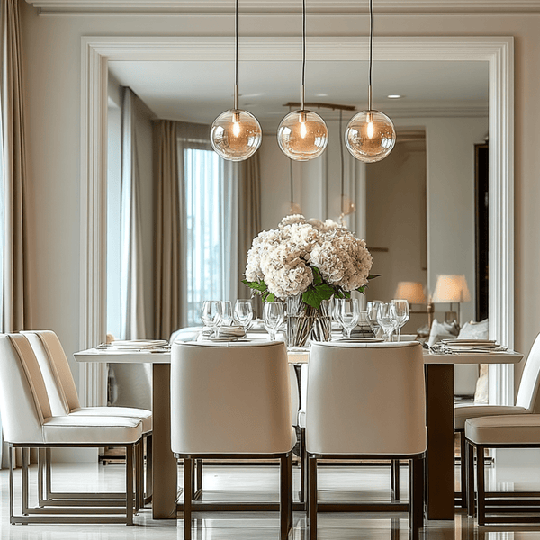 Nemia Gold & Amber Glass 3 Pendant Ceiling Light Lighting 