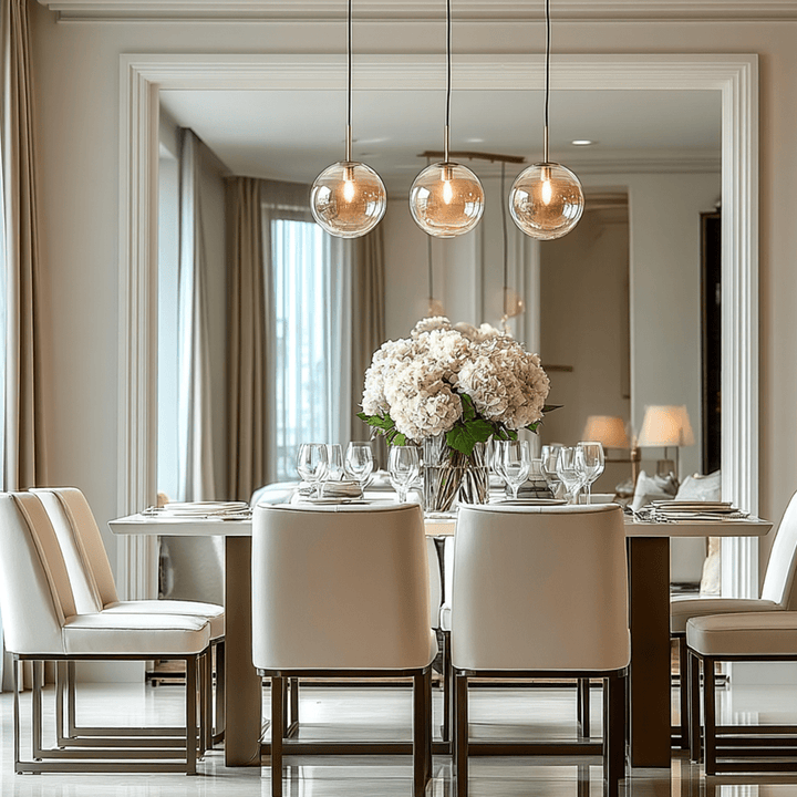 Nemia Gold & Amber Glass 3 Pendant Ceiling Light Lighting 