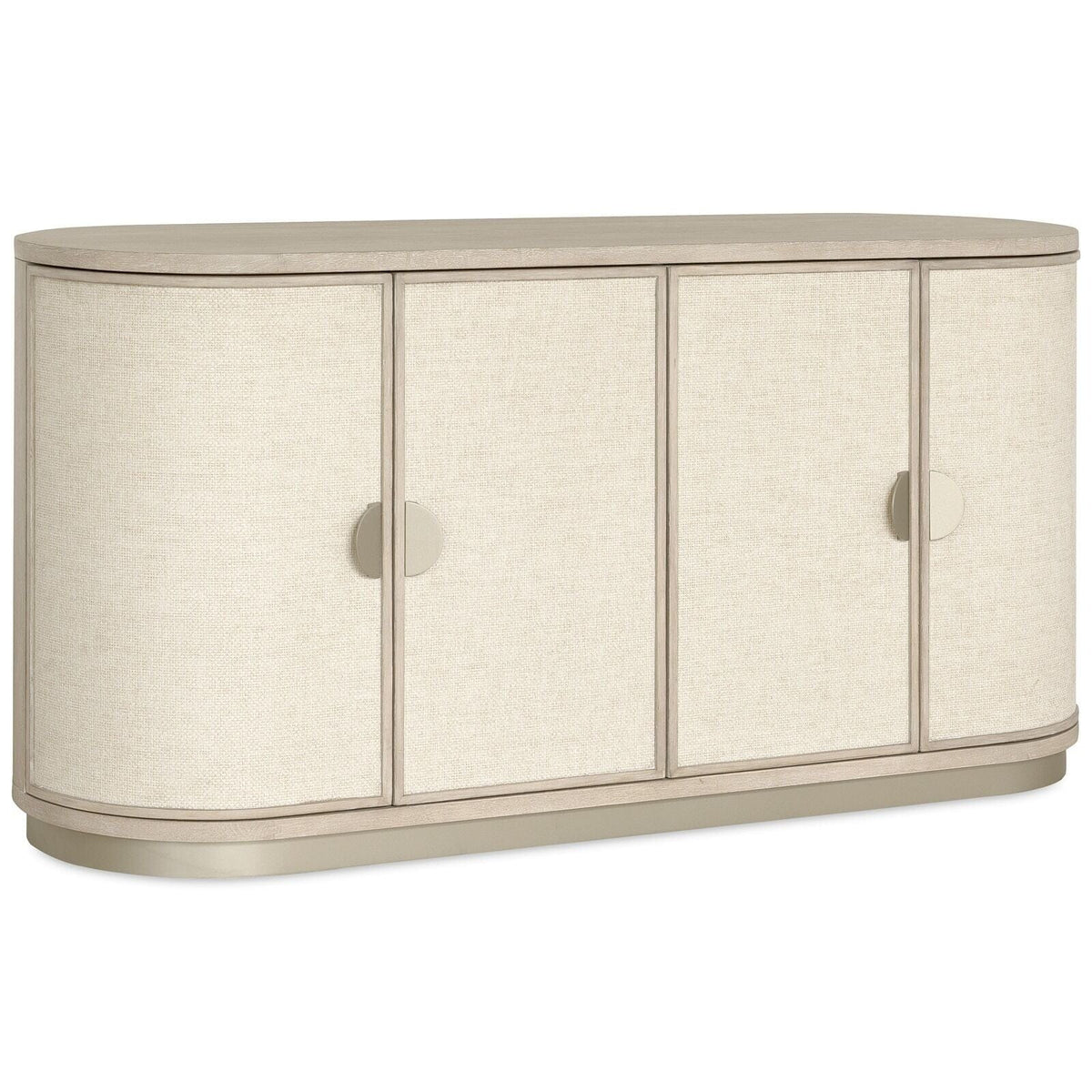 Nerida Whitewash Oval 4 Door Sideboard Furniture 