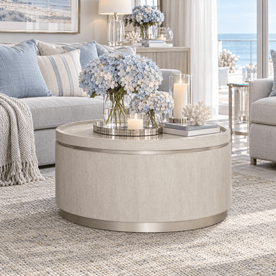 Nerida Whitewash Round Coffee Table Furniture 