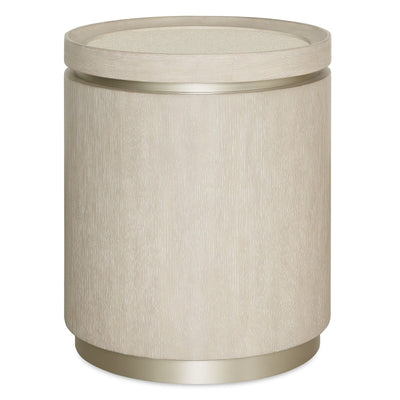 Nerida Whitewash Round Side Table Furniture 