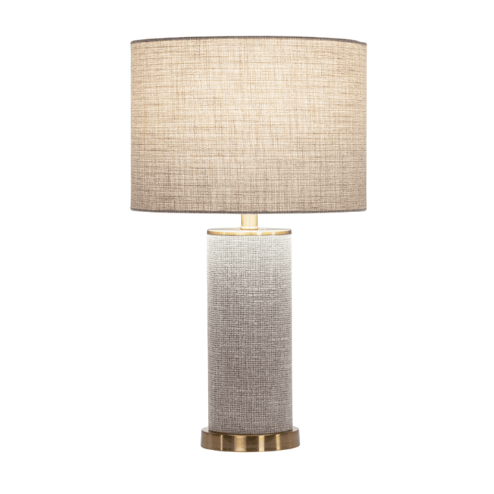 Nerisse Beige Linen Fabric Table Lamp with Gold Base Lighting 