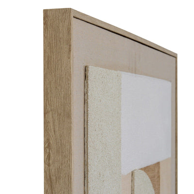 Nevaeh Neutral Linen Textured Canvas Wall Art Accessories 