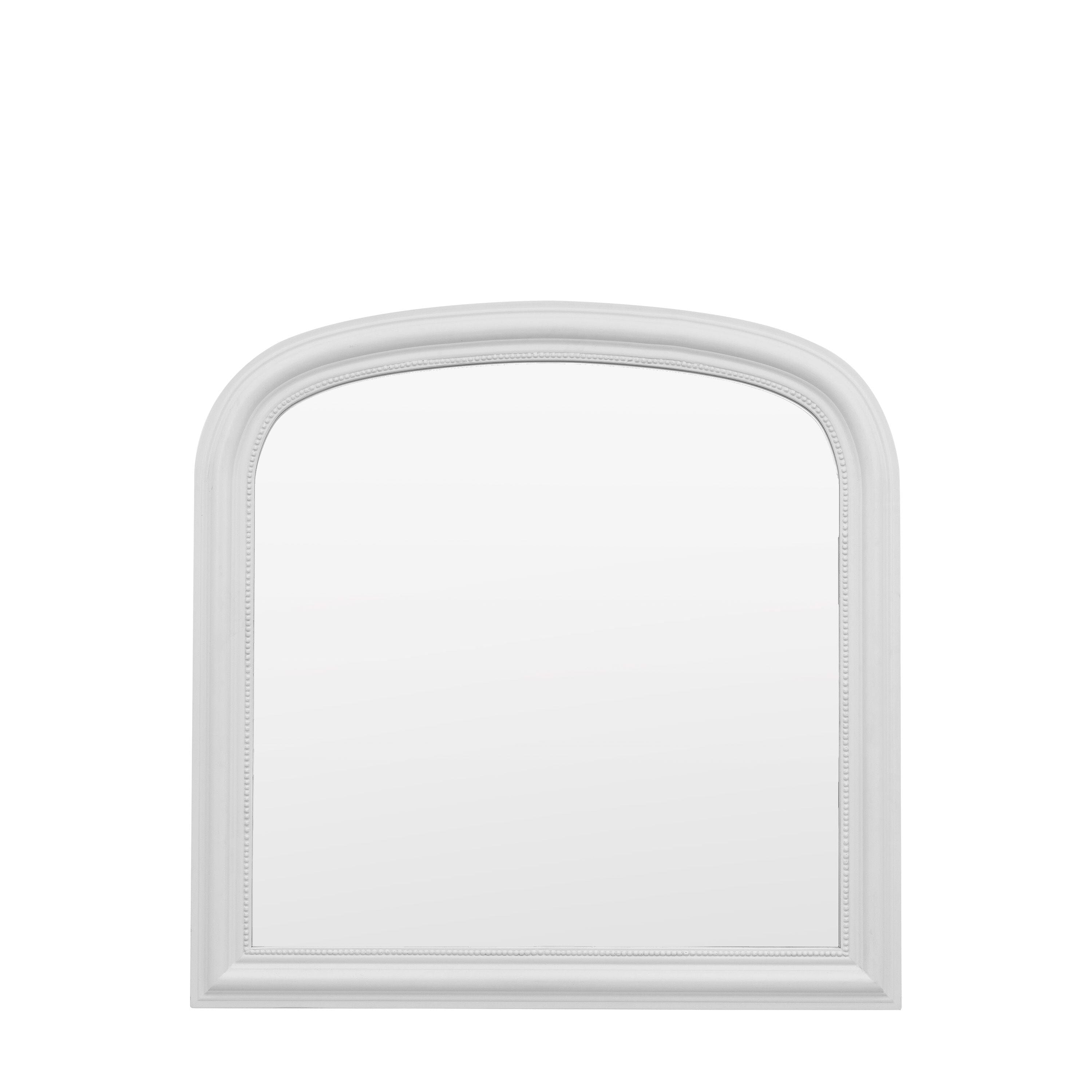 Newark White Arched Overmantle Mirror Accessories 