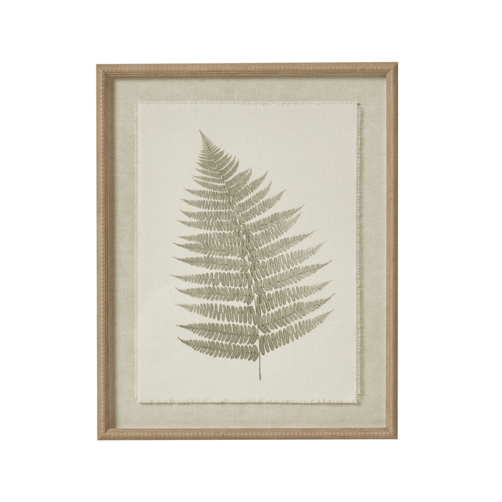 Nia Sage Green Bracken Leaf Print Framed Wall Art Accessories 