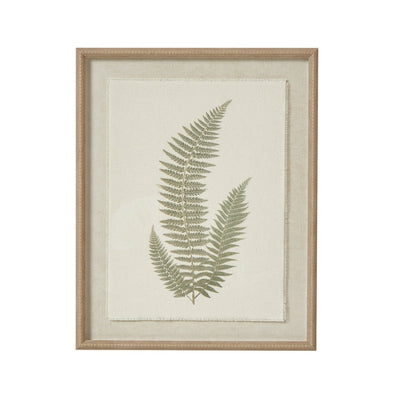 Nia Sage Green Fern Leaf Print Framed Wall Art Accessories 