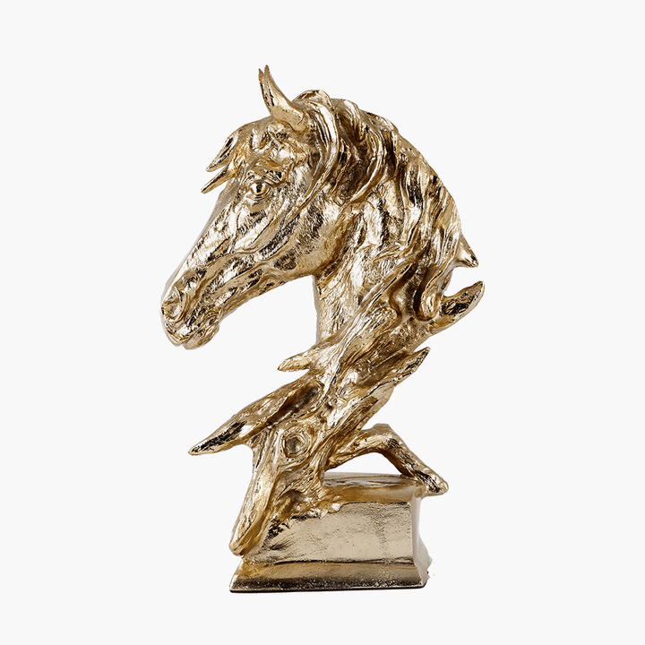 Nikita Gold Metal Decorative Horse Head Ornament Accessories 
