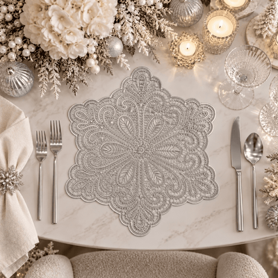 Noella Silver Snowflake Placemat Accessories 
