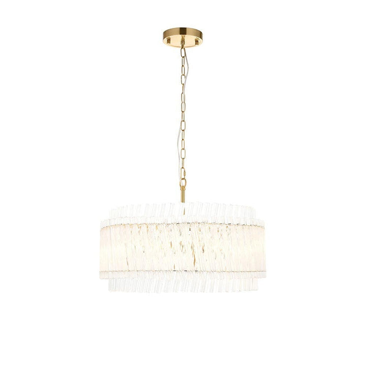 Noema Gold 5 Light Glass Rod Statement Pendant Ceiling Light Lighting 