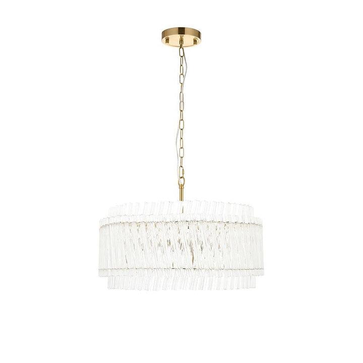 Noema Gold 5 Light Glass Rod Statement Pendant Ceiling Light Lighting 