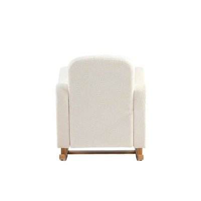 Noemi Snow Boucle Rocking Nursing Chair Nursery 