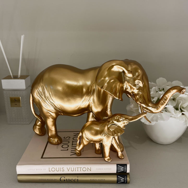 Nora Gold Elephants Decorative Ornament Accessories 
