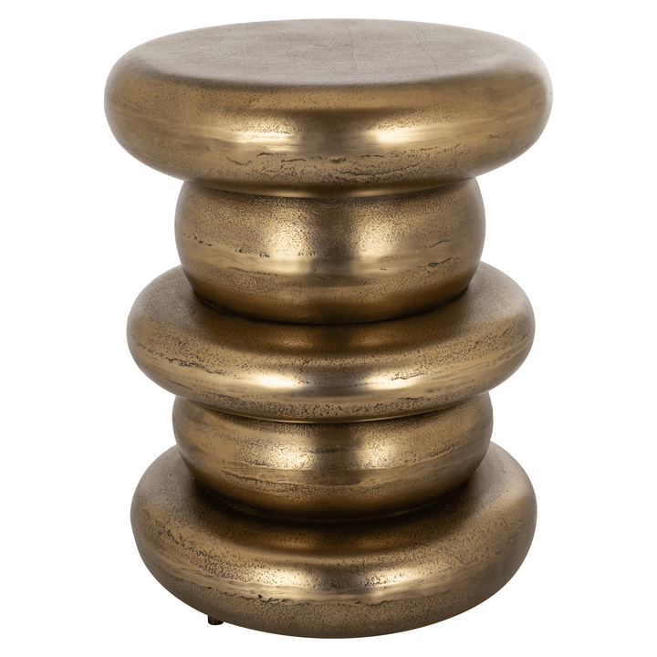 Noralle Brushed Gold Side Table Furniture 