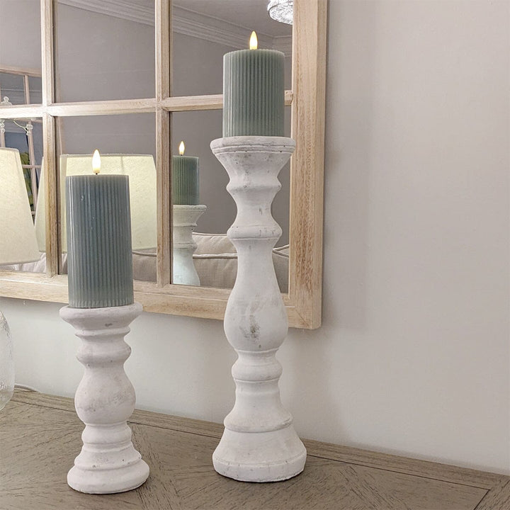 Norfolk Large Distressed Stone Candle Holder Accessories 