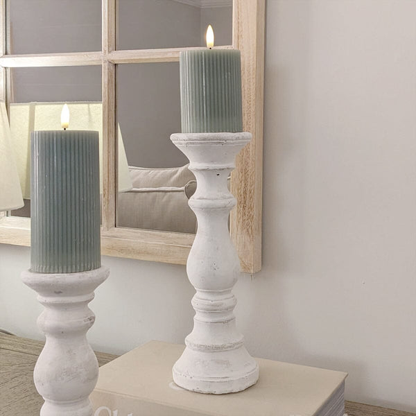 Norfolk Medium Distressed Stone Candle Holder Accessories 
