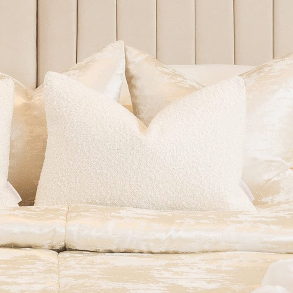 Nori Boucle Cream Bolster Cushion Textiles 