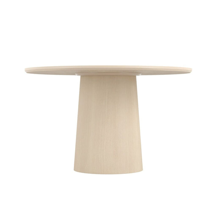 Novie Light Wood Effect Round Dining Table Furniture 