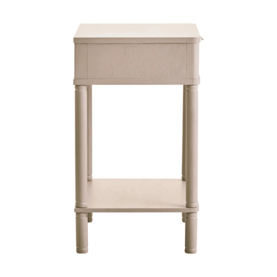 Nydia Cream Ribbed 1 Drawer Bedside Table Furniture 