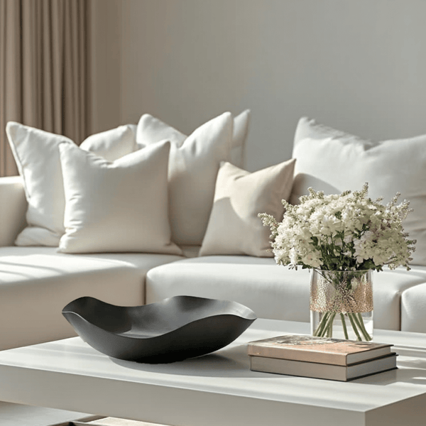 Nyla Black Abstract Decorative Bowl Accessories 