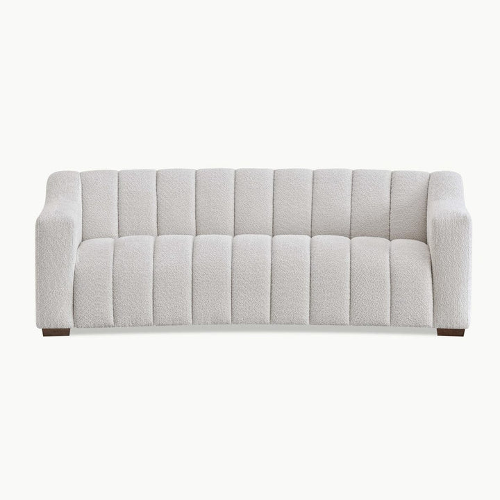 Nylah Channelled Oatmeal Boucle 3 Seater Sofa Sofa 