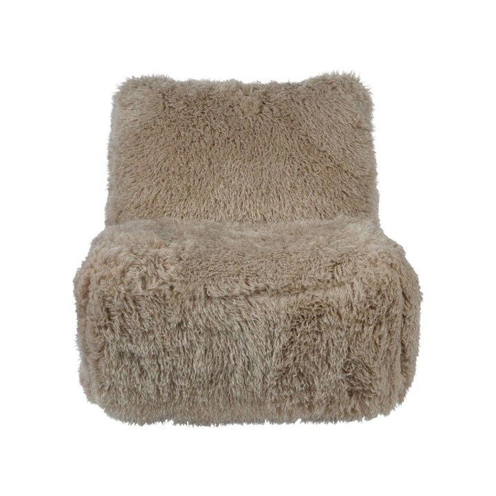 Odessa Cream Faux Sheepskin Swivel Accent Chair Furniture 
