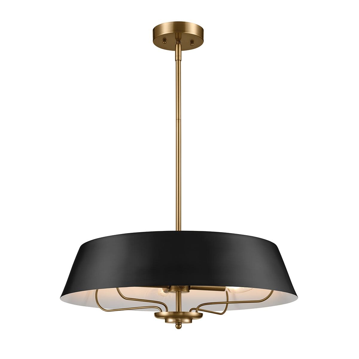 Odette Black & Brass 4 Light Pendant Ceiling Light Lighting 