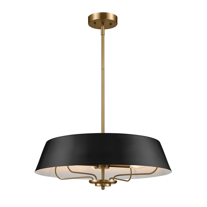 Odette Black & Brass 4 Light Pendant Ceiling Light Lighting 