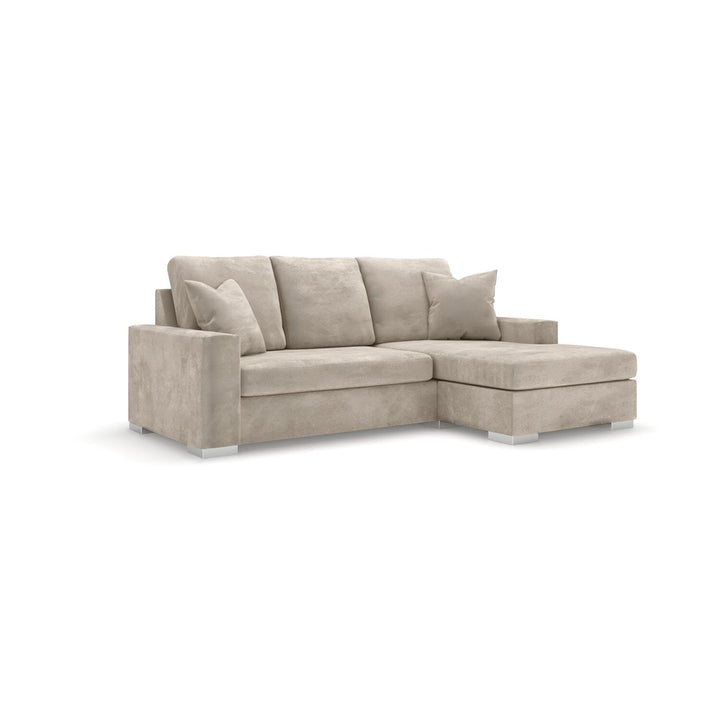 Olivia Mink Premium Small Corner Sofa - Left Hand Facing (Without Studs) MTO Sofa 