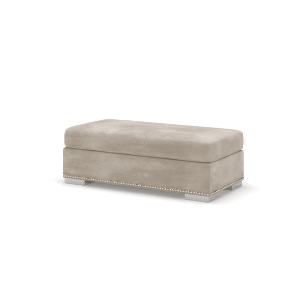 Olivia Mink Premium Small Sofa Footstool - Without Studs Furniture 