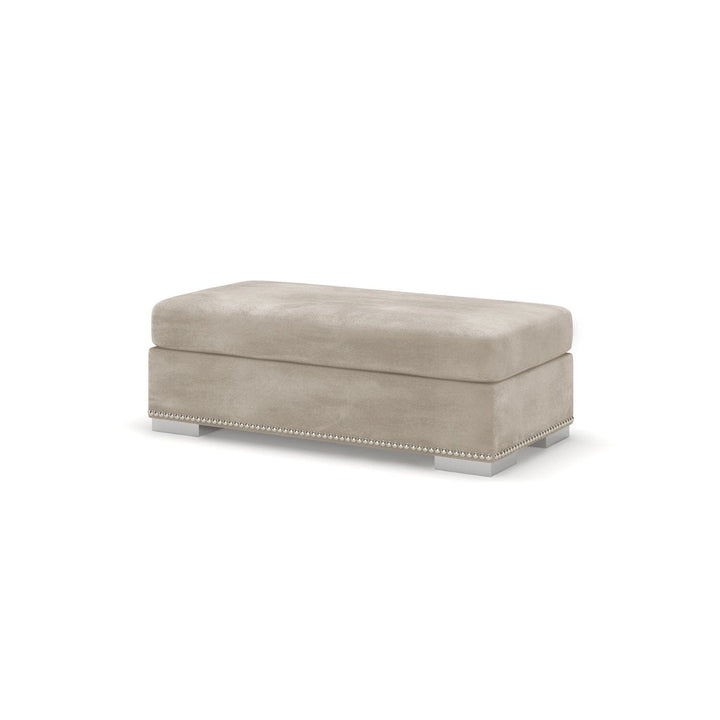 Olivia Mink Premium Small Sofa Footstool - Without Studs Furniture 
