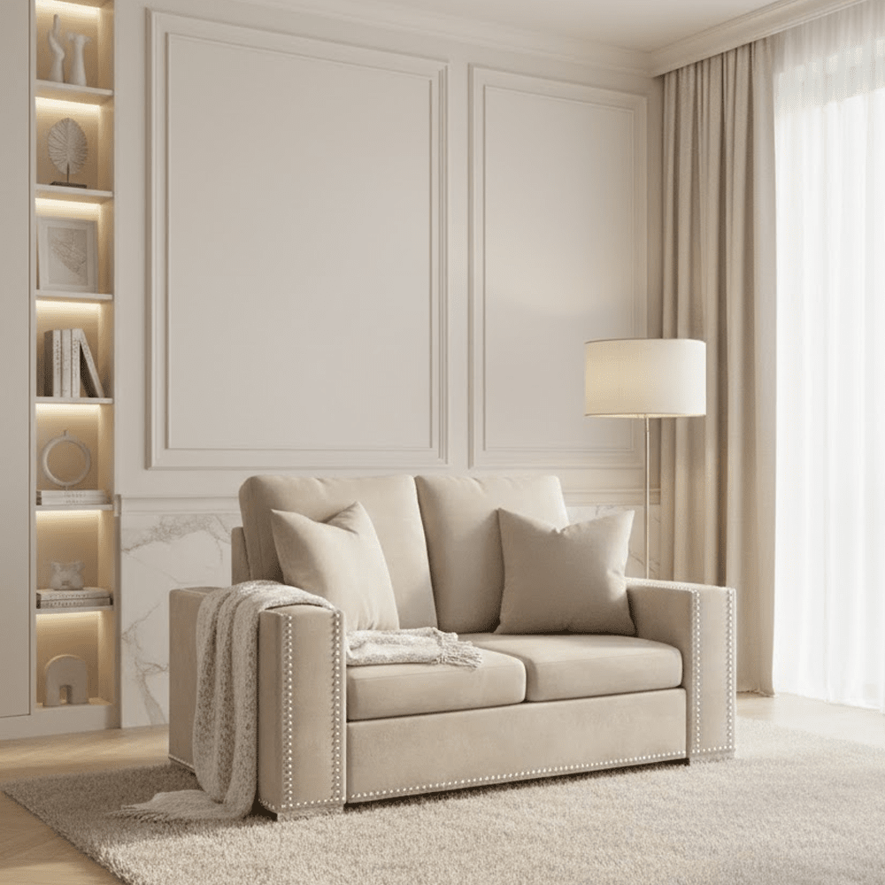 Olivia Mink Premium Small Sofa