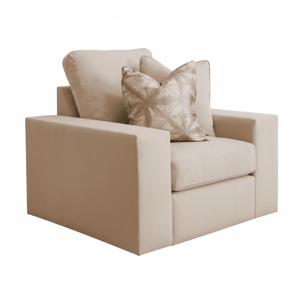 Olivia Premium Cream Sofa Range without Studs Sofa 