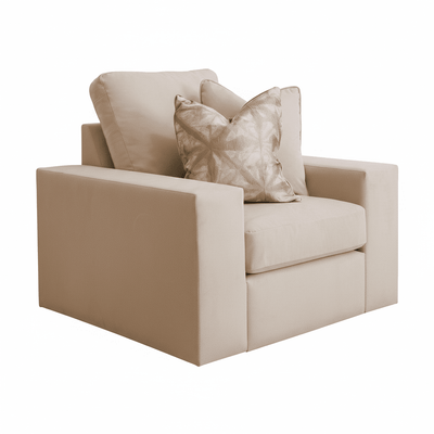 Olivia Premium Cream Sofa Range without Studs Sofa 