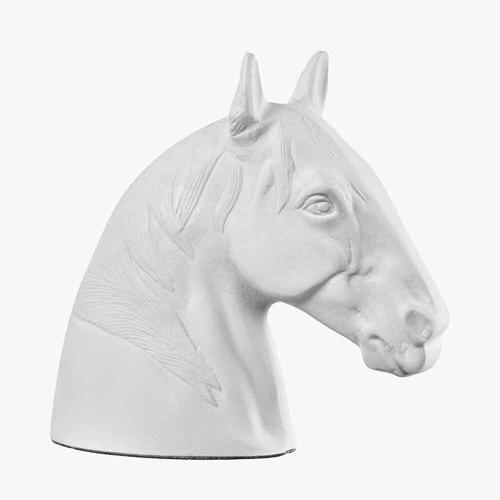 Olympia White Metal Decorative Horse Head Ornament Accessories 