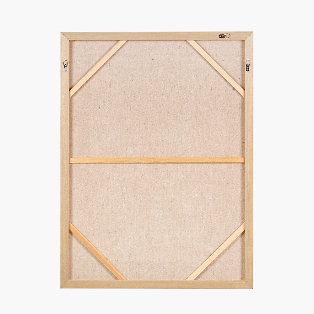 Omega Beige Linen Abstract Framed Canvas Wall Art Accessories 