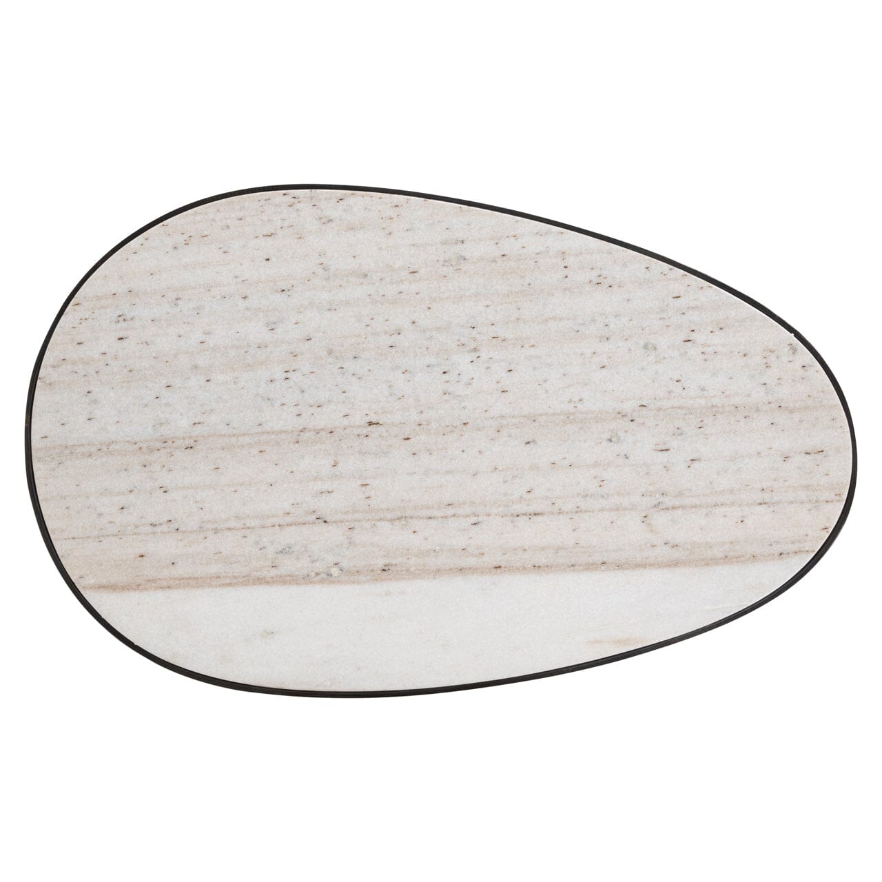 Ondine Bronze Oval Side Table with Marble Top Furniture 